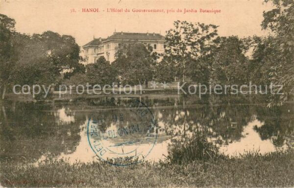 Hanoi Vietnam Hôtel du Gouvernement pris du Jardin Botanique