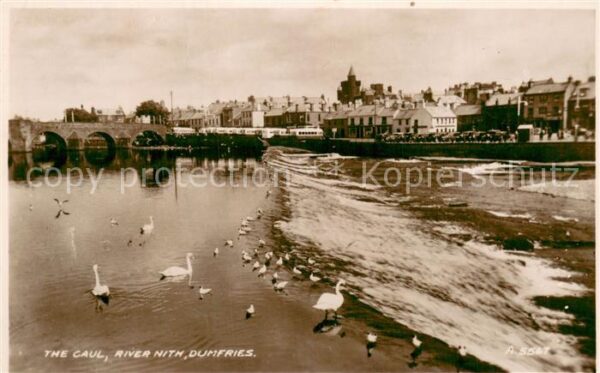 Dumfries Galloway UK The Caul River Nith Valentines Post Card