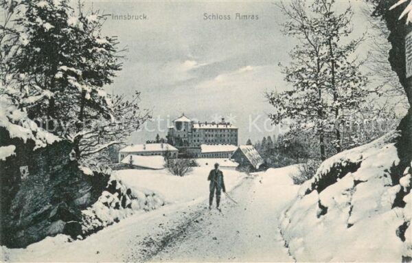 Innsbruck Tirol AT Schloss Amras im Winter