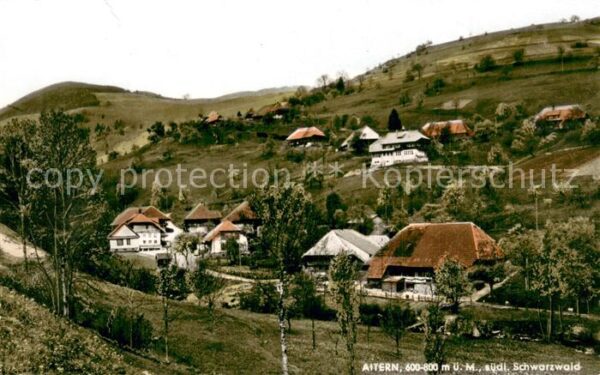 Aitern Ansicht mit Gasthaus Pension zum Roessle