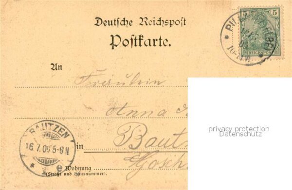 Pillnitz Dresden Meixmuehle Poesie Litho Deutsche Reichspost – Bild 2