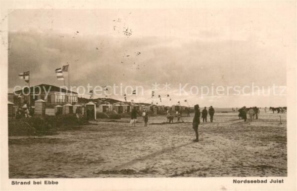 Juist Nordseebad Strand bei Ebbe