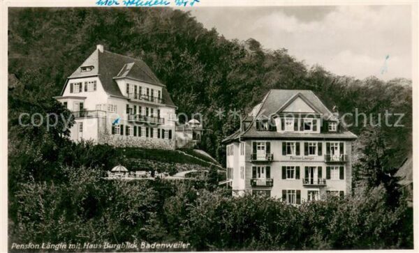Badenweiler Pension Laengin mit Haus Burgblick Schwarzwald