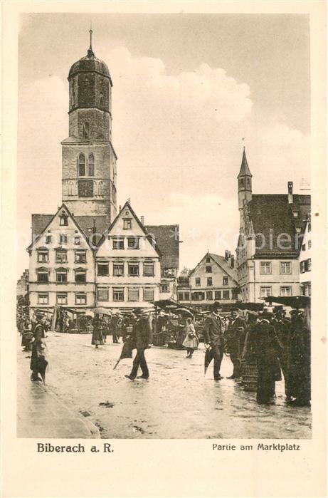 Biberach Riss Partie am Marktplatz Kirche