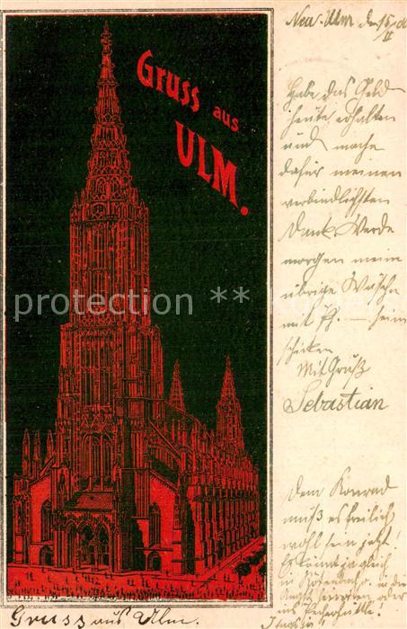 Ulm  Donau Ulmer Muenster Kuenstlerkarte