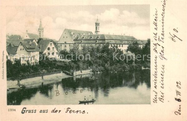 Tuebingen Blick ueber den Neckar