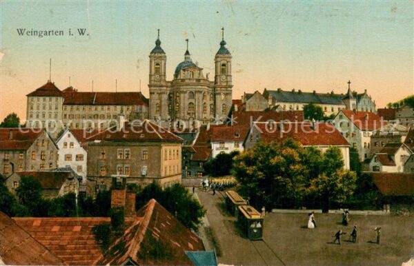 Weingarten Wuerttemberg Blick zum Kloster