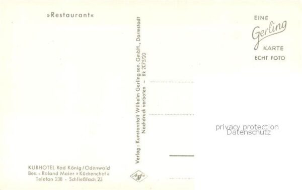 Bad Koenig Odenwald Kurhotel Restaurant Innenansicht – Bild 2