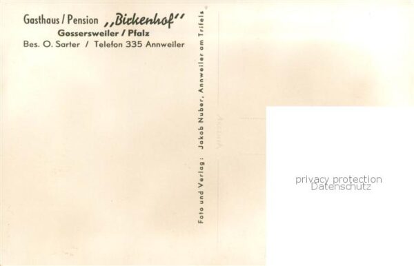 Gossersweiler-Stein Gasthaus-Pension Birkenhof Innenansicht – Bild 2