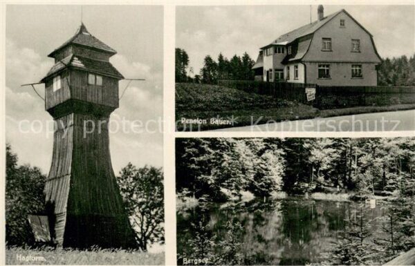 Gschwend Gaildorf Pension Bauer. Wildgarten m. Hagturm u. Bergsee