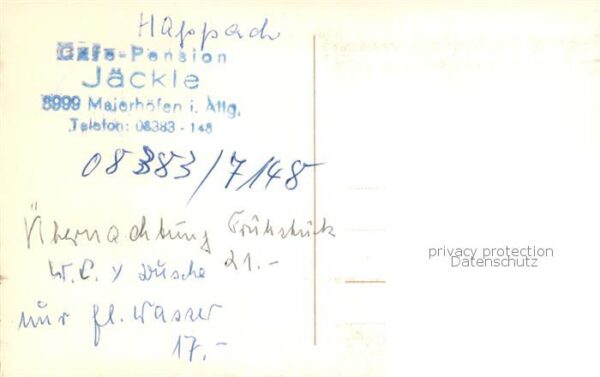 Maierhoefen Allgaeu Cafe-Pension Jaeckle Innen- u. Aussenansicht – Bild 2