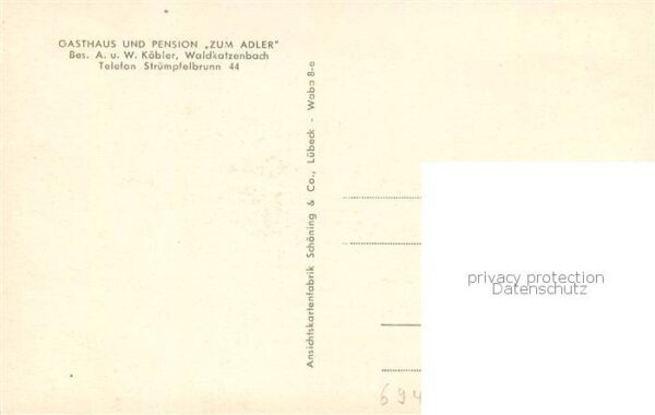 Waldkatzenbach Gasthaus-Pension Zum Adler Aussenansicht – Bild 2