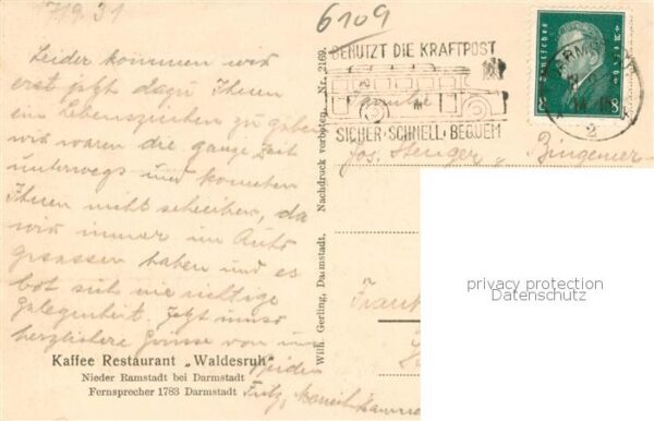 Nieder-Ramstadt Niederramstadt Muehltal DARMSTADT Gesamtansicht m. Kaffee-Restau – Bild 2