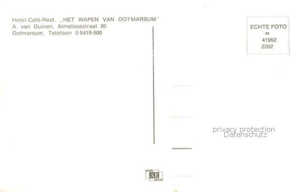 Ootmarsum NL Hotel-Cafe-Rest. Het Wapen van Ootmarsum – Bild 2