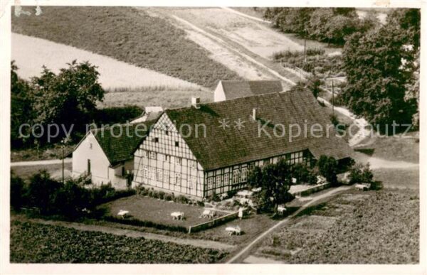 Iburg Teutoburger Wald Fliegeraufnahme Pension Jaegerhof Fachwerkhaus