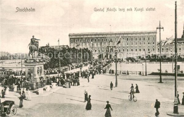 Stockholm Gustaf Adolfs torg och Kungl. slottet
