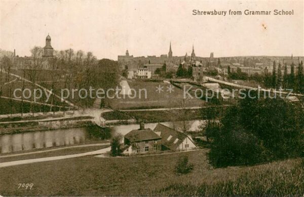 Shrewsbury  UK Shrewsbury from Grammar School