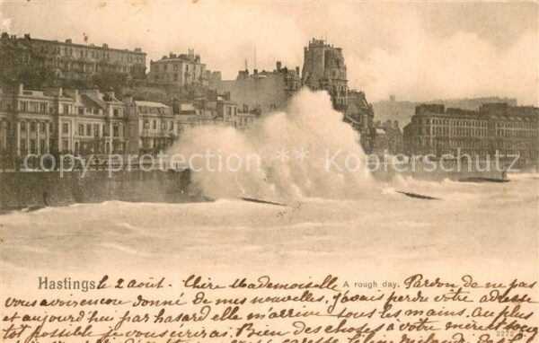 Hastings East Sussex UK A rough day