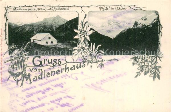 Piz-Buin Madlenerhaus m. h. Rad u. Piz Buin