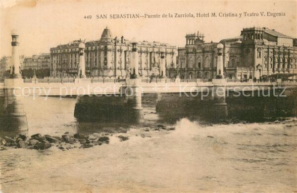San Sebastian  Pais Vasco ES Puente de la Zurriola - Hotel M. Cristina y Teatro