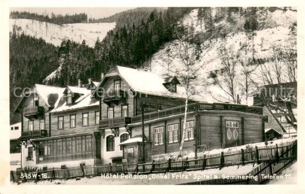 Semmering Niederoesterreich Hotel-Pension Onkel Fritz - Spital a. Semmering Wint
