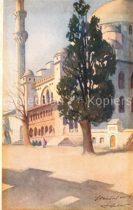 Istanbul Constantinopel TK Suleyman-Moschee Kuenstlerkarte