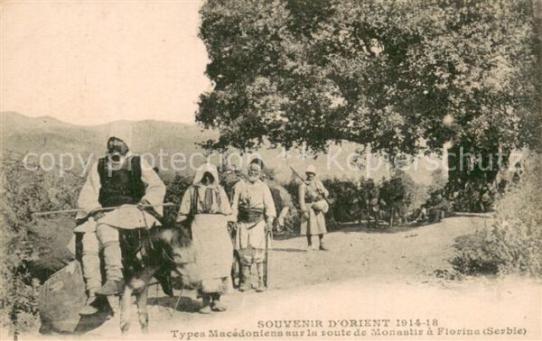 Monastir Bitola Bitolj Macedonia Types Macedoniens sur la soute de Monastir a Fl