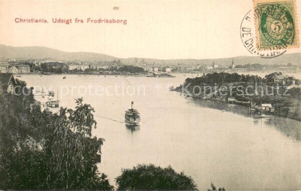 Christiania Norge Udsigt fra Fredriksborg