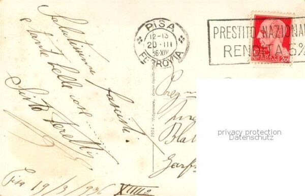 Pisa Grusskarte - Herr m. Turm v. Pisa – Bild 2