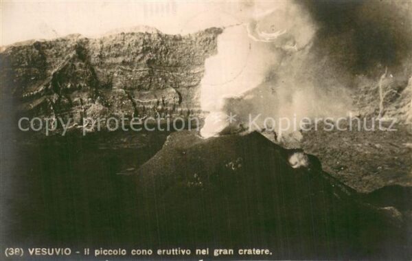 Vesuvio Vulkan Vulcano Volcano Il piccolo cono eruttivo nei gran cratere
