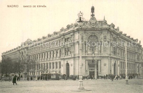 Madrid Spain Banco de Espana Aussenansicht