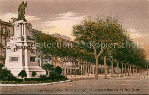 Tarragona ES Monumento a Roger de Lauria y Rambla de San Juan