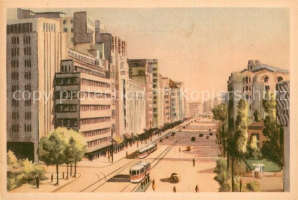 Bucarest Boul. Nicolas Balcescu m. Strassenbahnen