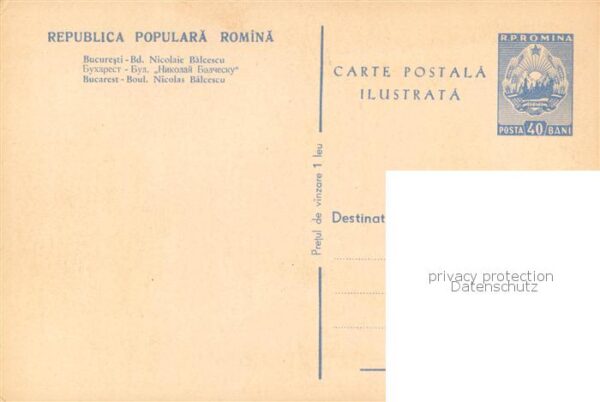 Bucarest Boul. Nicolas Balcescu m. Strassenbahnen – Bild 2