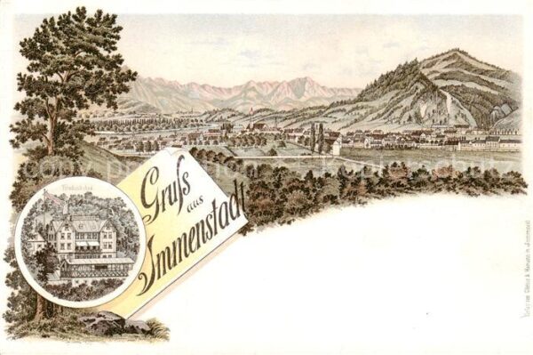 Immenstadt Allgaeu Gesamtansicht u. Friedrichsbad