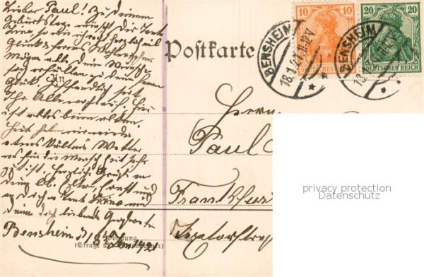 Lindenfels Odenwald Gesamtansicht u. Villa Schenk – Bild 2