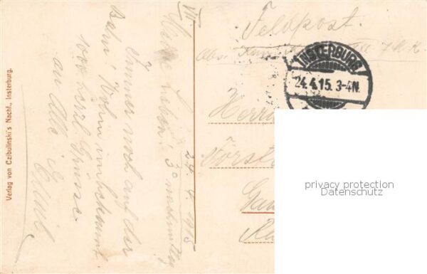 Insterburg Tschernjachowsk RU Wilhelm-Strasse Feldpost – Bild 2