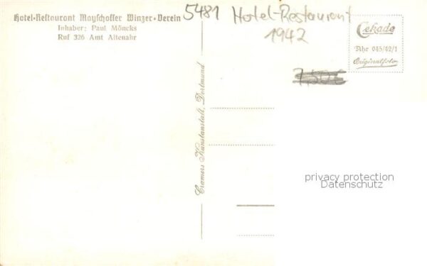 Altenahr Hotel-Restaurant Mayschosser Winzer-Verein Garten u. Tanzflaeche – Bild 2