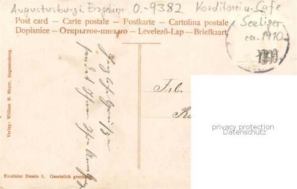 Augustusburg Teilansicht u. Konditorei-Cafe-Seeliger – Bild 2
