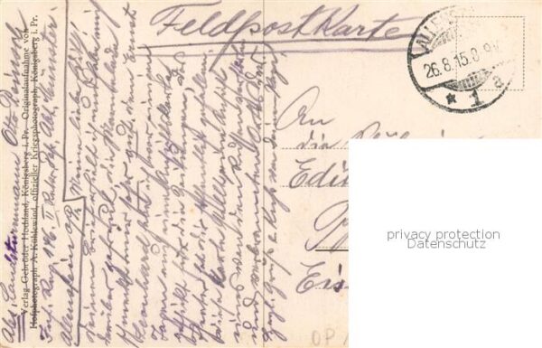 Neidenburg Nidzica Nibork Ostpreussen Zerstoerte Stadt 1915 Feldpost – Bild 2