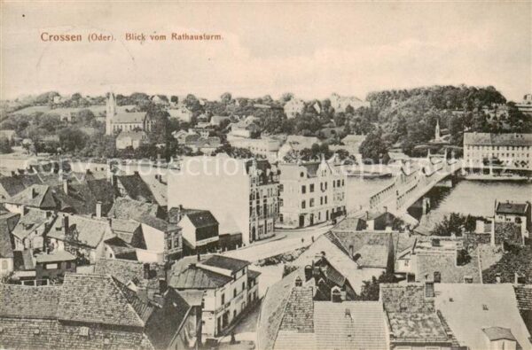 Crossen Oder Krosno Odrzanskie Blick vom Rathausturm
