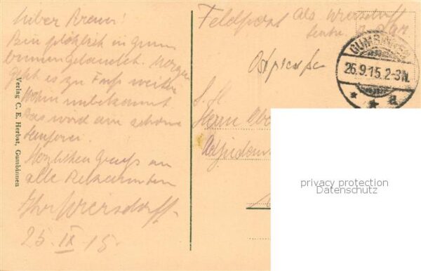 Gumbinnen Goesev Gussew Oblast Kaliningrad RU Koenigsstrasse m. Kutschen Feldpos – Bild 2