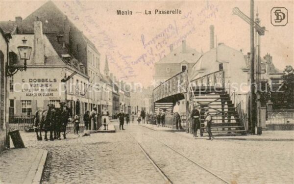 Menin Menen Belgie La Passerelle - Feldpost
