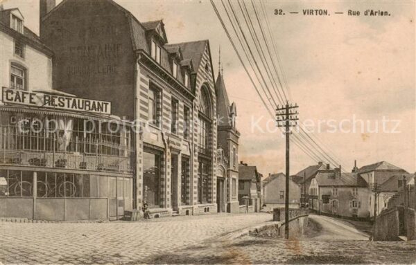 Virton Liege Rue d Arien - Cafe-Restaurant - Feldpost