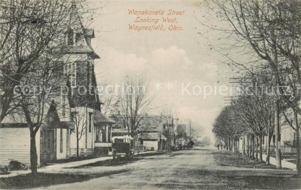 Waynesfield Ohio USA Wapakoneta Street looking West