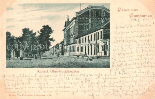Gumbinnen Goesev Gussew Oblast Kaliningrad RU Kaiserl. Ober-Postdirektion Aussen