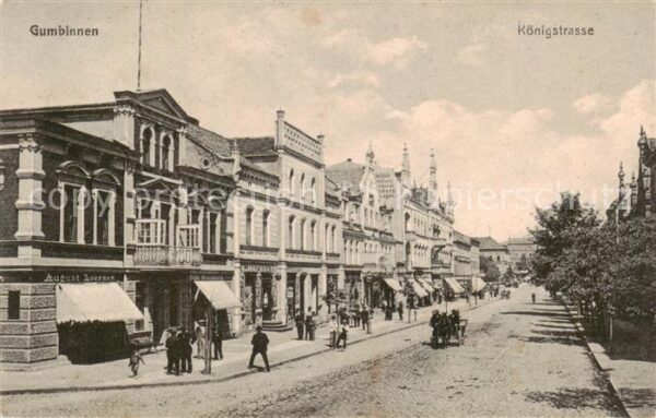 Gumbinnen Goesev Gussew Oblast Kaliningrad RU Koenigstrasse m. Kutsche