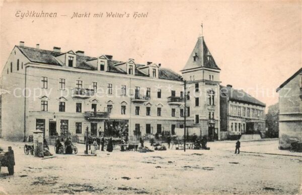 Eydtkuhnen Ostpreussen  Tschernyschewskoje Russia Markt m. Welters Hotel Aussena