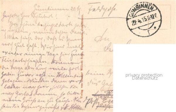 Gumbinnen Goesev Gussew Oblast Kaliningrad RU friedrich Wilhelmplatz Feldpost – Bild 2