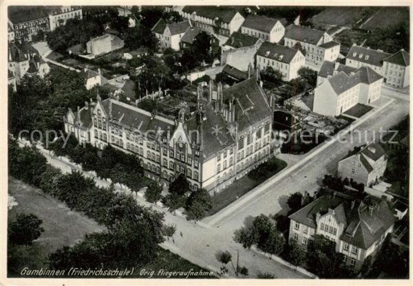 Gumbinnen Goesev Gussew Oblast Kaliningrad RU Fliegeraufnahme Friedrichsschule
